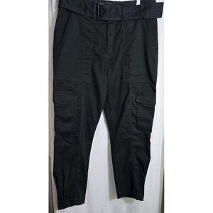 Banana‎ Republic Pants Women's Size 6 Black Belted Utility Cargo Jeans NWT $100